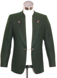 Baur Dark Green Loden Wool Men Austria Hunting Dress Suit Jacket Coat 