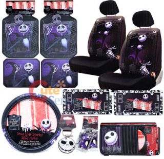 Nightmare Before Christmas Jack Low Back Car Seat Cover Set License 