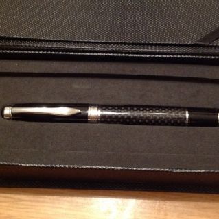 BMW Engraved Carbon Fiber Barrel Ballpoint Pen Writing Brand New With 