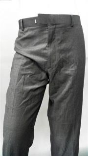 Axist Mens 40 Flat Front Dress Suit Pants Dark Gray Solid Slacks 
