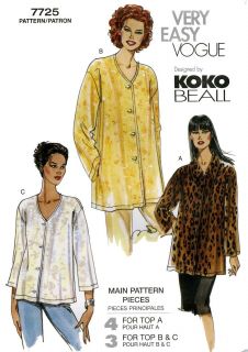   Loose Fit Top in 2 Lengths by Koko Beall Easy Sewing Pattern