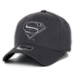 Baseball Cap Superman Flexfit Spandex Hat Gray AC106 DC Comics