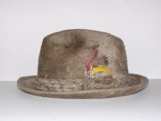 Vintage Beaver Fur Fedora Hat Canada