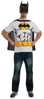 Batman Dark Knight Superhero Shirt Costume Mask Cape Mens s M L XL 