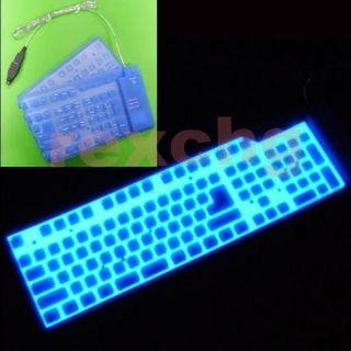 Illuminated Keyboard Backlight Light Up USB PS2