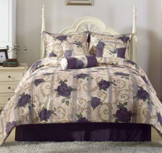   Flower Garden Jacquard Comforter Set Bed in A Bag Queen New