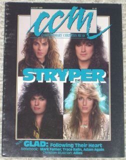   Magazine Aug 1988 Stryper Adam Again Glad Balin 720616118622