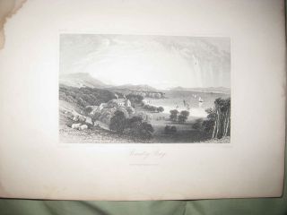 Antique 1878 Bantry Bay County Cork Ireland Print Irish History 