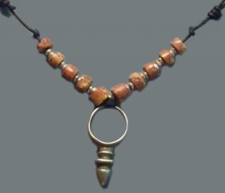   Male and Female Tuareg Amulet Talisman Bauxite Necklace Ethnix