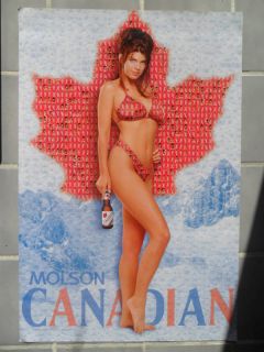 Sexy Girl Beer Poster Molson Canadian Red Bikini