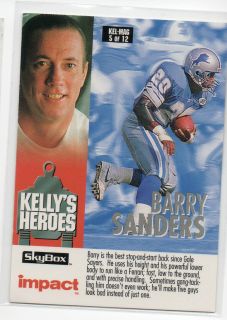 Barry Sanders Emmitt Smith 1993 Skybox Kellys Heroes 5