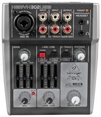 Behringer XENYX 302USB 5 Input Premium Mixer w/ Mic Preamp + USB/Audio 
