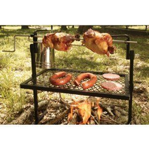 Texsport Rotisserie & Spit Grill BBQ Open Pit Fire Cook Cooking Food 