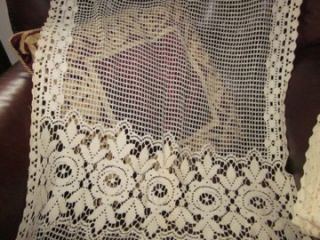 scottish cotton lace curtain panel 54 for window cottage cream