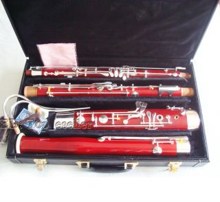 Bassoon C Tone 24 Keys Silver Plated 2 Bocals Case