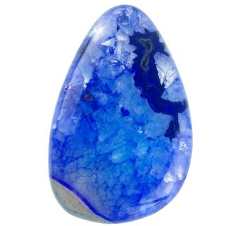   Blue Agate Druzy Geode Pendant Bead Free Shipping 5322
