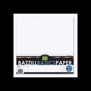 Bazzill Basics Bulk Textured Cardstock Pack 25 Sheets 8 5 x 11 White 
