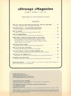 Airways Magazine May 1967 Cherokee 180 Test Pilot Report