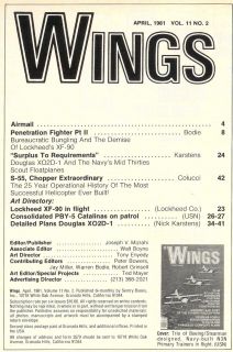 Wings magazine • Apr 1981 • Lockheed XF 90, Douglas XO2D 1 