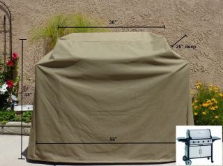 Outdoor Patio BBQ Barbecue Grill Cover 56LX25DX46H Taupe New by 