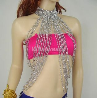 JJ Belly Dance New Costume Long Bead Necklace Bracelet S16