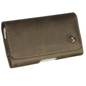 Brown Leather Belt Clip Holster Pouch Carrying Case for Apple iPhone 