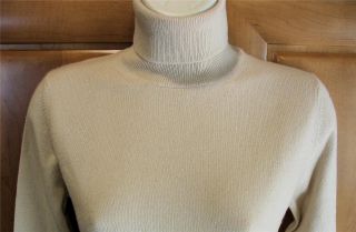 PRADA Beautiful Italian Beige Turtleneck Long Sleeve Sweater 40
