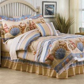 Tropical Beach Ocean Sea Shell Nautical King Size Bed 4pc Comforter 