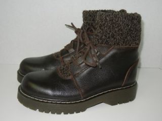 Beaver Creek Womens Sz 7 5 M Brown Leather Ankle Boots Hiking Shoes 