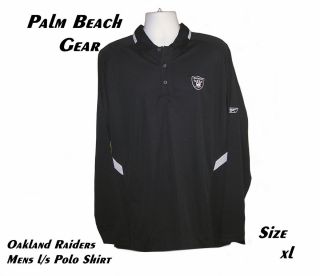 Oakland Raiders Embroidered L s Reebok Polo Shirt XL CLOSEOUT Pricing 