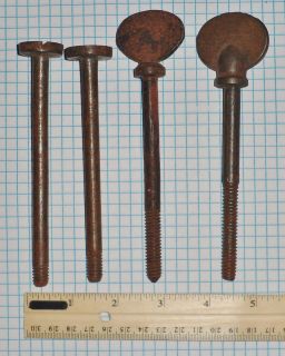 Group of 4 Antique French Bed Bolt Screws