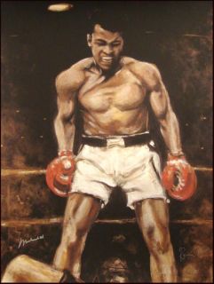 Ronnie Wood Muhammad Ali Hand Signed by Ali and Artist Giclee 