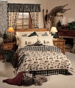 Northern Exposure 4 PC King Comforter Set Lodge Scene
