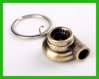 Spinning Sleeve Bearing Turbo keychain Ring turcharger Brass 10 22 