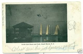 Yacht Club House Dock Beach Haven NJ 1905