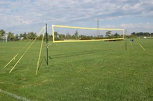 Beach Volleyball Net Portable Court System Yellow