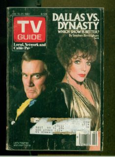 TV Guide Magazine 1983 Dallas vs Dynasty Which Better