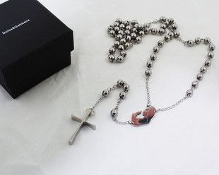 New Beckham Rosary 316L titanium steel Bead/Sweater Necklace