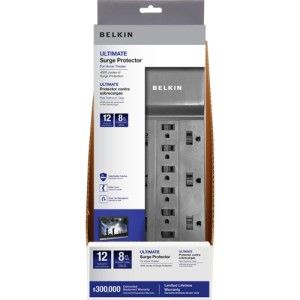 BELKIN 12 OUTLET HOME THEATER SURGE PROTECTOR (4000 JOULES 