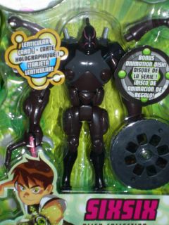 BEN 10 ALIEN COLLECTION FIGURE SIXSIX WITH ANIMATION DISC RARE WAVE 