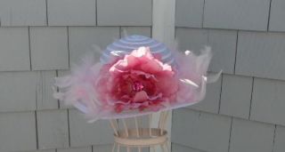 Easter Bonnet Tea Party Hat Feathers Toddler Girls Twins Photo Props 1 