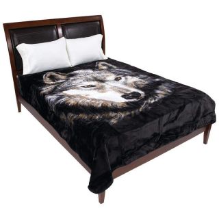 Wyndham House™ Wolf Blanket Bed Spread King Queen