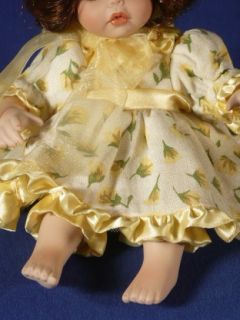Marie Osmond Sweet Bisque Doll Yellow Rose of Texas Tiny Tot Orig Box 