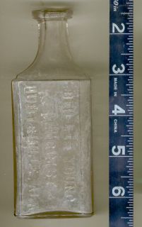 Vintage Glass Pharmaceutical Bottle Ben Lee Young Druggist Huntsville 