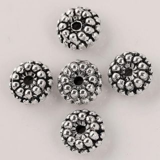   Silver Honeycomb Beehive Spacer Beads Jewelry Finding 7mm