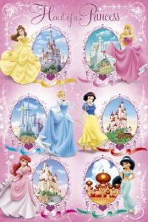 Disney Poster Princess Heart Castle Cinderella Belle