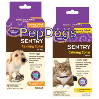 Sentry 3 Months Good Behavior Pheromone Calming Dog Cat Collar Anxiety 