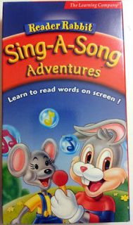 NEW Reader Rabbit Sing A Long Adventures VHS Learning Home Schooling 