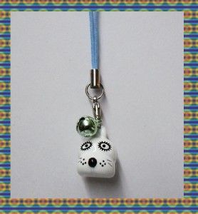 funny mashimaro 2 sided metal bell cell phone charm
