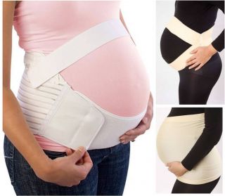 White Maternity Belly Band Pregnancy Back Support Prenatal Strap Belt 